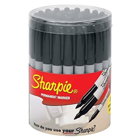 Sharpe Manufacturing Canister Permanent Markers, Black, 36PK 652-35010